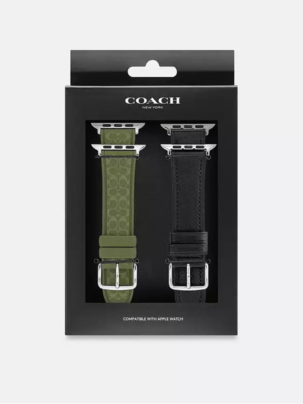 COACH Two-Pack Apple Watch Straps in Olive and Black
